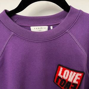 Sandro Love Sweatshirt Size 0